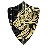 RED DRAGON Hardcore Jonny Clayton Gold Dragon Freestyle Dart-Flüge - 3 Sätze pro Packung (insgesamt 9 Dart-Flüge)