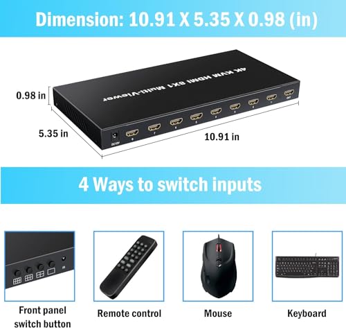 MultiViewer HDMI 8x1 KVM pour éliminer l'encombrement de 8 PC - 6