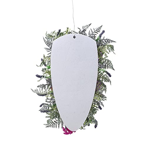 Rstys Artificial Tulip Teardrop Wreath, Purple Tulip Floral Wreath Faux Swag Lavender With Green Leaves, Spring Summer Wreath Green Lavender 60X40Cm #TOP6