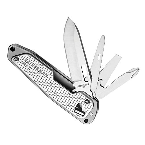 LEATHERMAN, FREE T2 Multitool and EDC Pocket Knife with Magnetic Locking and One