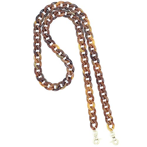 Aumey Clear White Black Brown Acrylic Chain Clutch Purse Strap Handles Bag Handbag Purse Replacement Chains 40 Inches