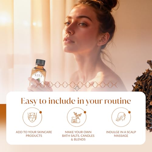 Image of Siva Clove Bud Essential Oil 1 Fl Oz - for Diffuser, Skin & Hair Care - Ideal for Massage & DIY Blends- with Dropper
