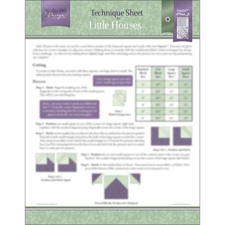 Studio 180 Design Technique Sheet - for Little Houses Quilt Blocks