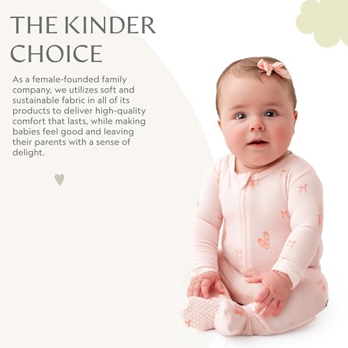 Image of Bamboo Little Soft Baby Footie Pajamas, Baby Clothes, Newborn Sleepers, 95% Viscose and 5% Spandex, 0-24 Months