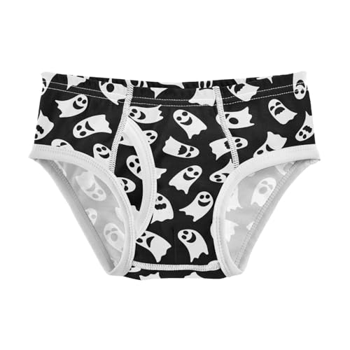 Cotton Little Boys Briefs Soft Ghost Black White Toddler Underwear