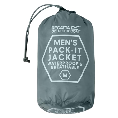 Regatta Herren Pack It III wasserdicht Jacke und Tasche atmungsaktiv packbar Raincoat