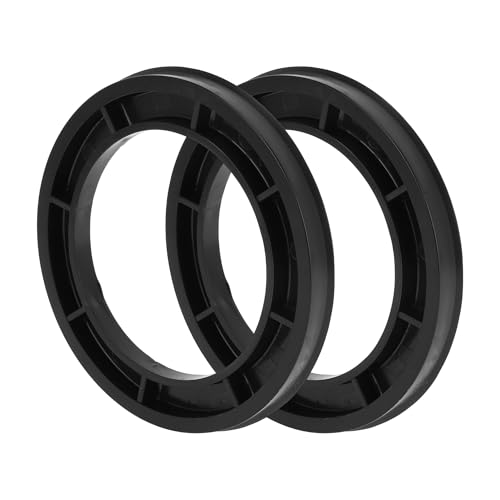 TUCKBOLD Anelli Centrici per Cerchi Ruota in Plastica Nera Durevoli per Mozzo Ruota Assorbimento agli Urti 2 Pezzi OD 112.1mm a ID 78.1 mm Plastica