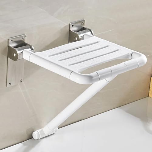 Duschsitz Klappbar Wandmontage, Duschklappsitz für Wandmontage, Duschklappsitz Klappsitz Dusche, Klappsitz Dusche für Bad Dusches Mit Armlehnen, bis 200KG Duschhocker für Senioren und Erwachsene