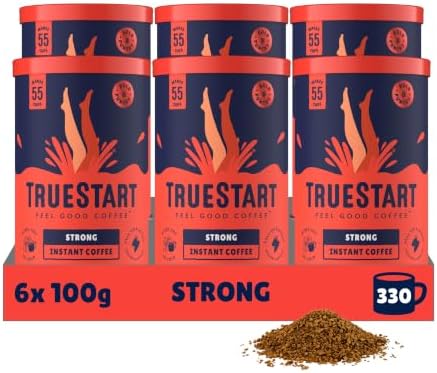TrueStart Instant Coffee, Super Blend Strong, 100g, 6 Pack, 330 Cups