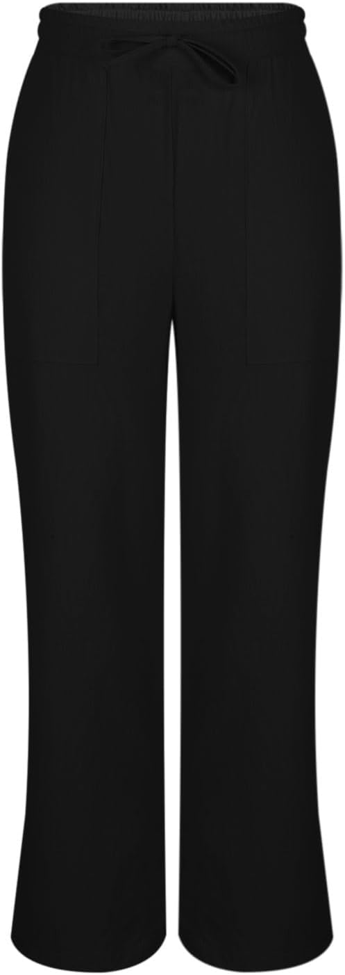 Women's Linen Wide Leg Pants High Waist Palazzo Trousers with Split Ankle Boho Casual Beach Travel Outfits Spring Summer 2026 - Image 4