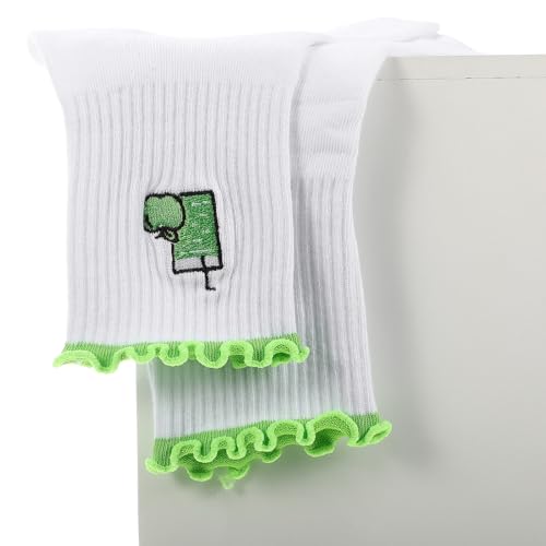 Image of Jeyiour Summer Cute Pilates Socks Women Bow Nonslip Ruffle Yoga Socks with Grip Barre Pilates Gift for Work Dance Fitness