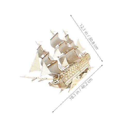 Maquette Bateau Bois Puzzle 3D Voilier En Bois - Kit Construction Adulte 194 Pièces Maquette En Bois