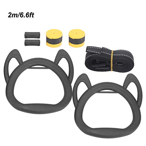 Anéis de suspensão de fitness, anéis de suspensão de exercício resistentes antiderrapantes de náilon