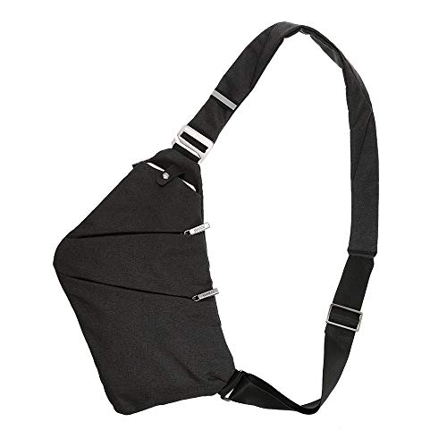 Lixada Mochila Sling Ligero Al Aire Libre Deporte Anti Robo Bandolera Bolsa para Hombres