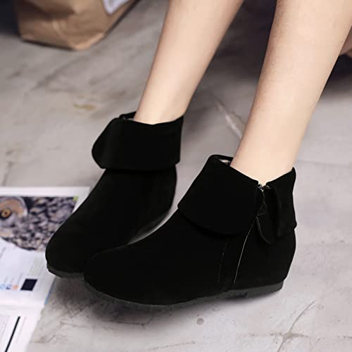 MJIASIAWA Donna Zeppa Tacco Medio Inverno Casuale