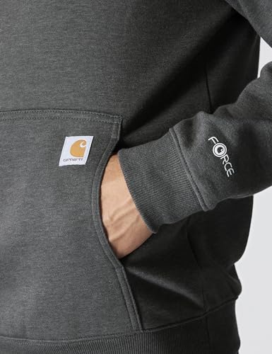Carhartt Force Herren-Sweatshirt mit lockerer Passform, leicht, Logo-Grafik, Anthrazit meliert, Medium – Ansicht 6