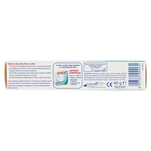 Rapident Adesivo in Pasta per Dentiere - 40 gr