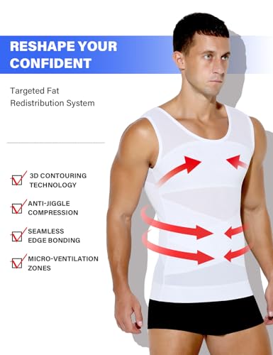 Arjen Kroos Men's Compression Tank Top Shirts 2 Pack Slim Fit Undershirts Workout Vest Breathable Mesh Shapewear2