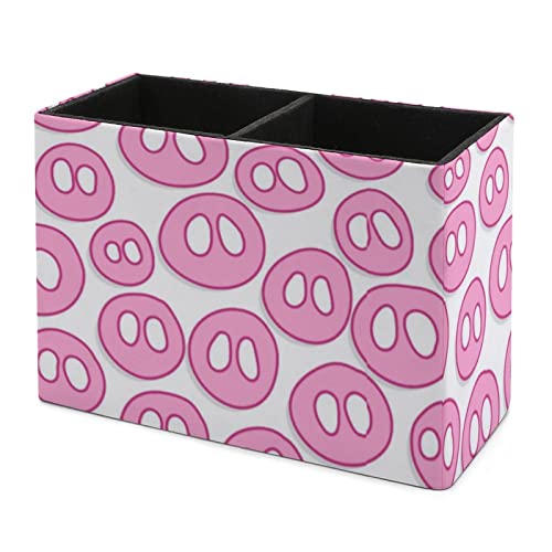 JUZGTSIT Stifthalter mit niedlicher Schweineschnauze, PU-Leder, Schreibwaren-Organizer, Make-up-Pinselhalter, Box für Schreibtisch, Büro, Klassenzimmer