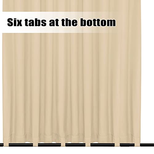Easy-Going Outdoor Curtains Waterproof Windproof Weatherproof Curtain for Patio, Cabana, Porch, Pergola and Gazebo, Grommet Top and Tab Bottom Drape, 1panel, 150x96 inch, Beige