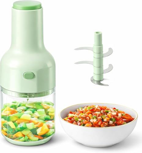 Image of Chopper for Kitchen Use LUMONY 1100ml Push Chopper Vegetable Chopper for Kitchen Manual Hand Press Push Chopper with 5 Blades for Effortless Chopping Vegetables & Fruits Chopper Mixer Cutter
