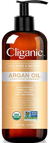 Cliganic Organic Carrier Oil Duo - Jojoba Oil 16Oz And Argan Oil 16Oz #TOP2