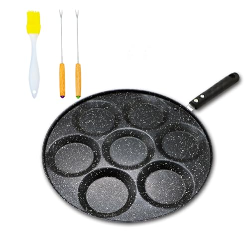 ICEBLUEOR 7-Hole Non-Stick Pancake Pan with Accessories