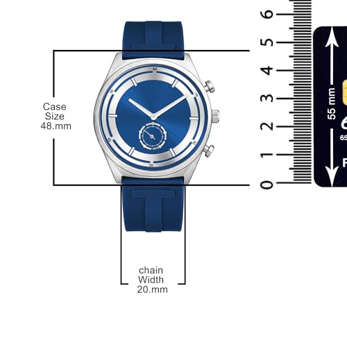 Image of styledose Men's Watch Analog Quartz with Chronograph & Silicone Strap -Casual & Formal Wrist Watch for Men