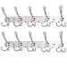Dseap Wall Mounted Coat Rack - 5 Tri Hooks, Heavy Duty, Stainless Steel, Metal Coat Hook Rail for Coat Hat Towel Purse Robes Mudroom Bathroom Entryway (Chromed, 2 Packs)