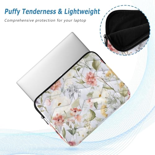 Funda para portátil 13-14 pulgadas con diseño acuarela flores miniatura 5