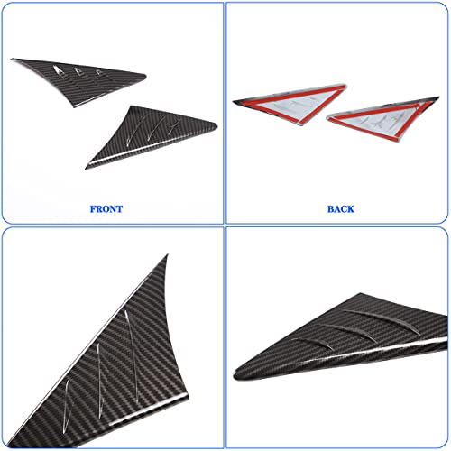 Fit for Toyota Supra GR A90 A91 MK5 2019-2022 ABS Rearview Mirror Side Spoiler Trim Cover Stickers, Channel The Car Air, Reduce The Wind Noise Inside The Car, 2PCS (Carbon Fiber Pattern-Black2)