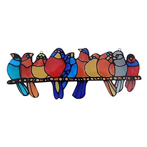 JISADER Painel de Decoração com Pássaros Exóticos, Conjunto de 7, Diversos Tamanhos