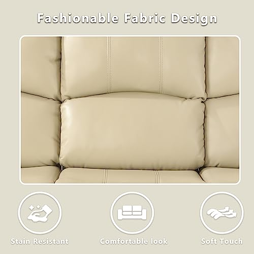 Sillón Plegable Cuero Beige miniatura 5