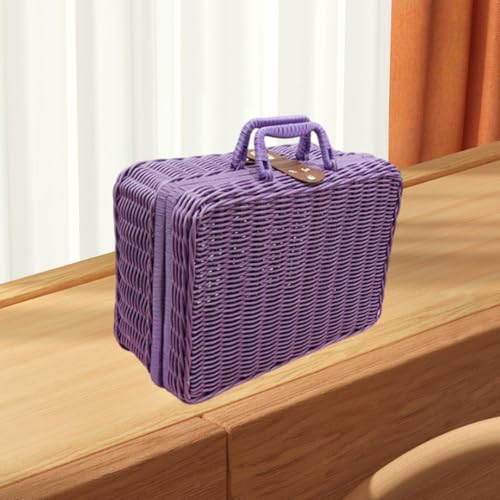 Panier de rangement tissé main haut de gamme style valise XL - 5