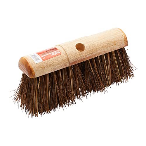 ProDec 13" Natural Palmyra Fibre Stiff Scavenger Broom Head for Heavy Duty Outdoor Sweeping, Brown