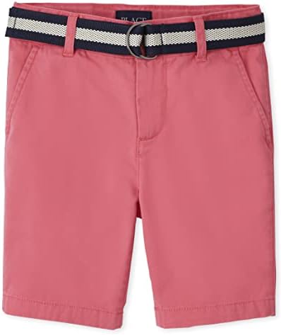 The Children's Place Boys Belted Chino Shorts, ASTILBE, 5