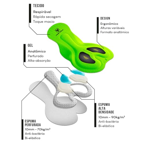 Bermuda Ciclismo Masculina Free Force Performance Invert Air Gel Tamanho G