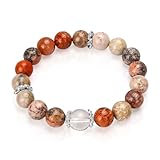 oilcnik Natural Stone Gemstone Charm Bracelet – Graduation & Birthday Gifts for Her, Handmade Gifts for Women: Mother’s Day, Valentine’s & Anniversary