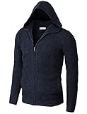 H2H Mens Casual Slim Fit Cardigan Sweater Knitted Zipper Closure NAVYGRAY US S/Asia M (CMOCAL045)