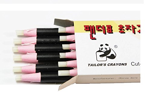 Jainsons Panda Hwail Cut-Free Invisible Wax Pencil for Writing Marking on Fabric, Cloth, Shoes-12 pcs
