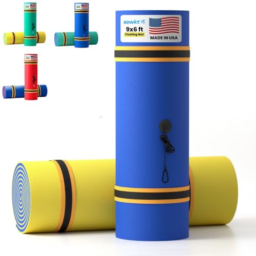 SOWKT Lily Pad Floating Mat (9x6 ft) - Made in USA - Premium Floating Water Mat for The Lake and...