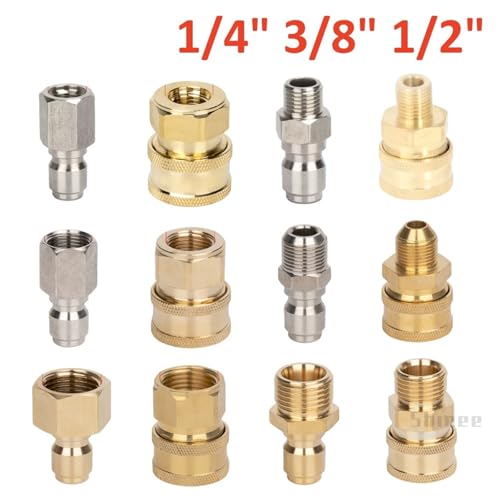 Conector rápido para hidrolimpiadora de 1/4 hembra en latón con rosca resistente 4