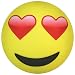 iscream X-Pressive! Emoji Love U Heart Eyes 11" x 11" Microbead Accent Pillow