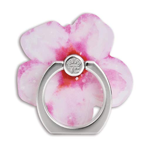 Image of Velvet Caviar Cell Phone Ring Holder - Finger Ring & Stand - Improves Phone Grip Compatible with iPhone, Galaxy and Most Cases (Except Silicone /Leather) - Pink Flower