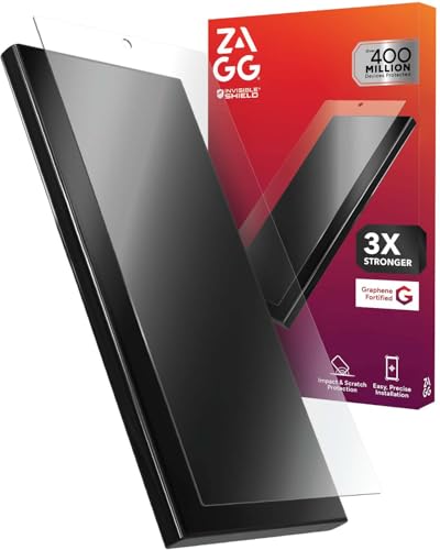 ZAGG Glass+   Protector de pantalla para Samsung Galaxy S25 Ultra, protección extrema contra impactos y roturas, resistente a los arañazos, a las manchas, compatible con escáner de huellas dactilares
