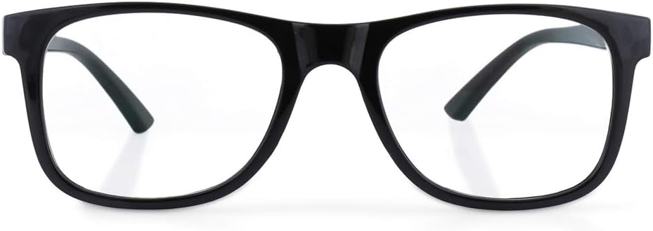 Zero Power Blue Cut Computer Glasses | Anti Glare, Lightweight & Blocks Harmful Rays | UV Protection Specs | For Men & Women | Black | Navigator| Medium