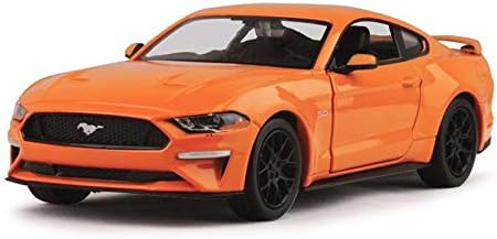 Motor Max 2018 Ford Mustang GT 5.0 Orange with Black Wheels 1/24 Diecast Model Car by Motormax 79352or