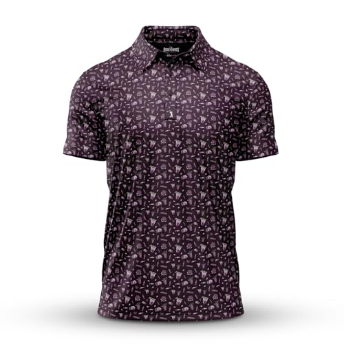Bogey Bros - Funny Golf Polo Shirts  4 Way Stretch Mens Golf Shirts Short Sleeve, Golf Polos for Men with UPF 50 Protection