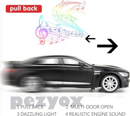 Image of Model Car 1 /32 Benz AMG GT63 Alloy Diecast Collectible Pull Back Toy Car with Light and Sound Toy Vehicle for Adult Boys Birthday Gift (Black)