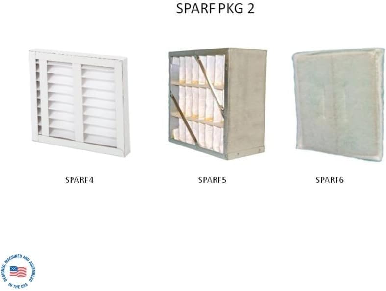 Extract-All Salon Pure Air 2 SPA2 Replacement Filter - Pack of 3 - One Pleated Pre-filter, One Primary Rigid Cell Filter, One Multi-Density Activated Carbon Polyester Panel Filter